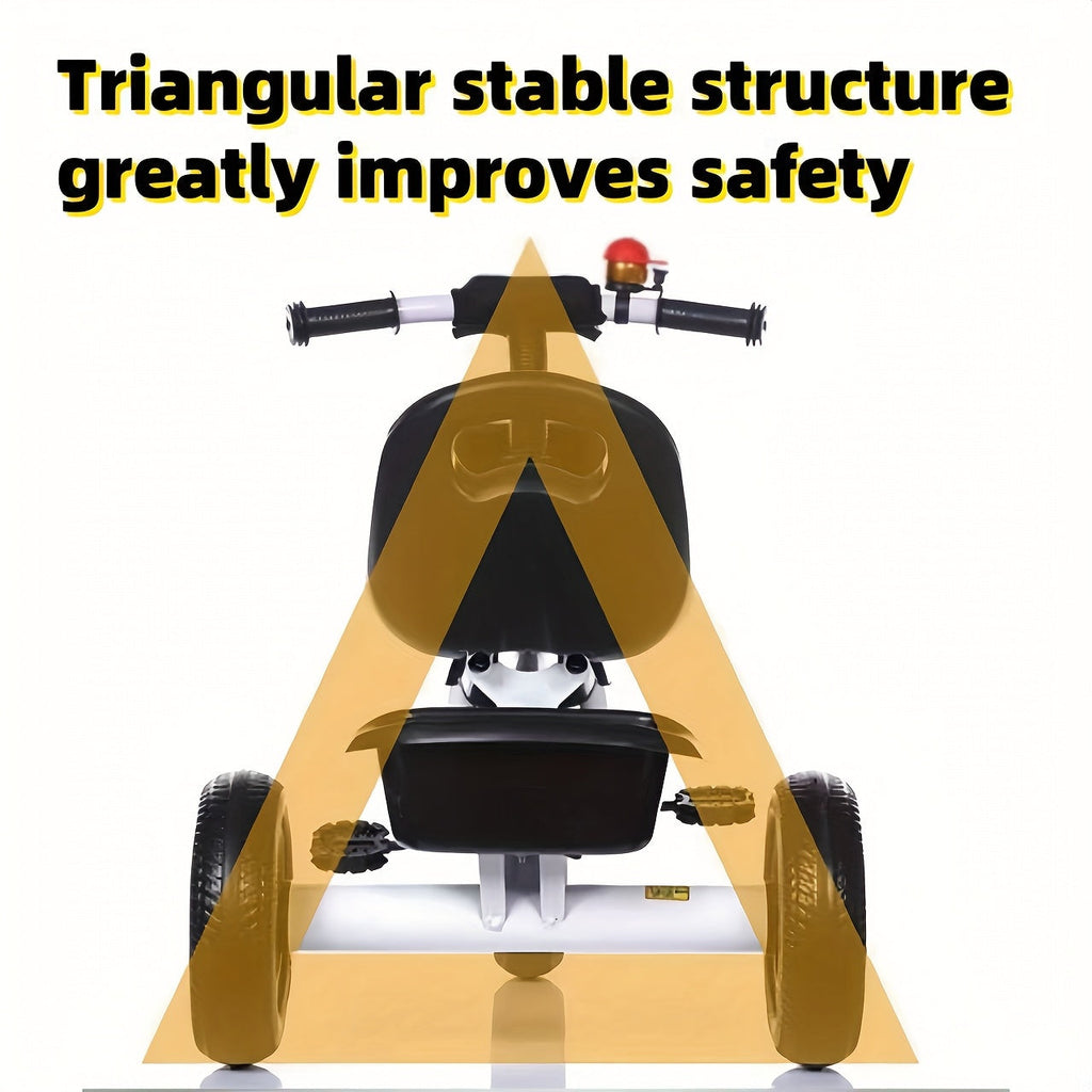 NNETM 3-Wheel Kids Red Tricycle Stainless Steel Bike