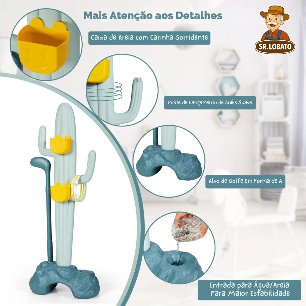 Brinquedo 3 em 1 Cato com Jogos de Lançamento – Para Crianças 3+ Anos