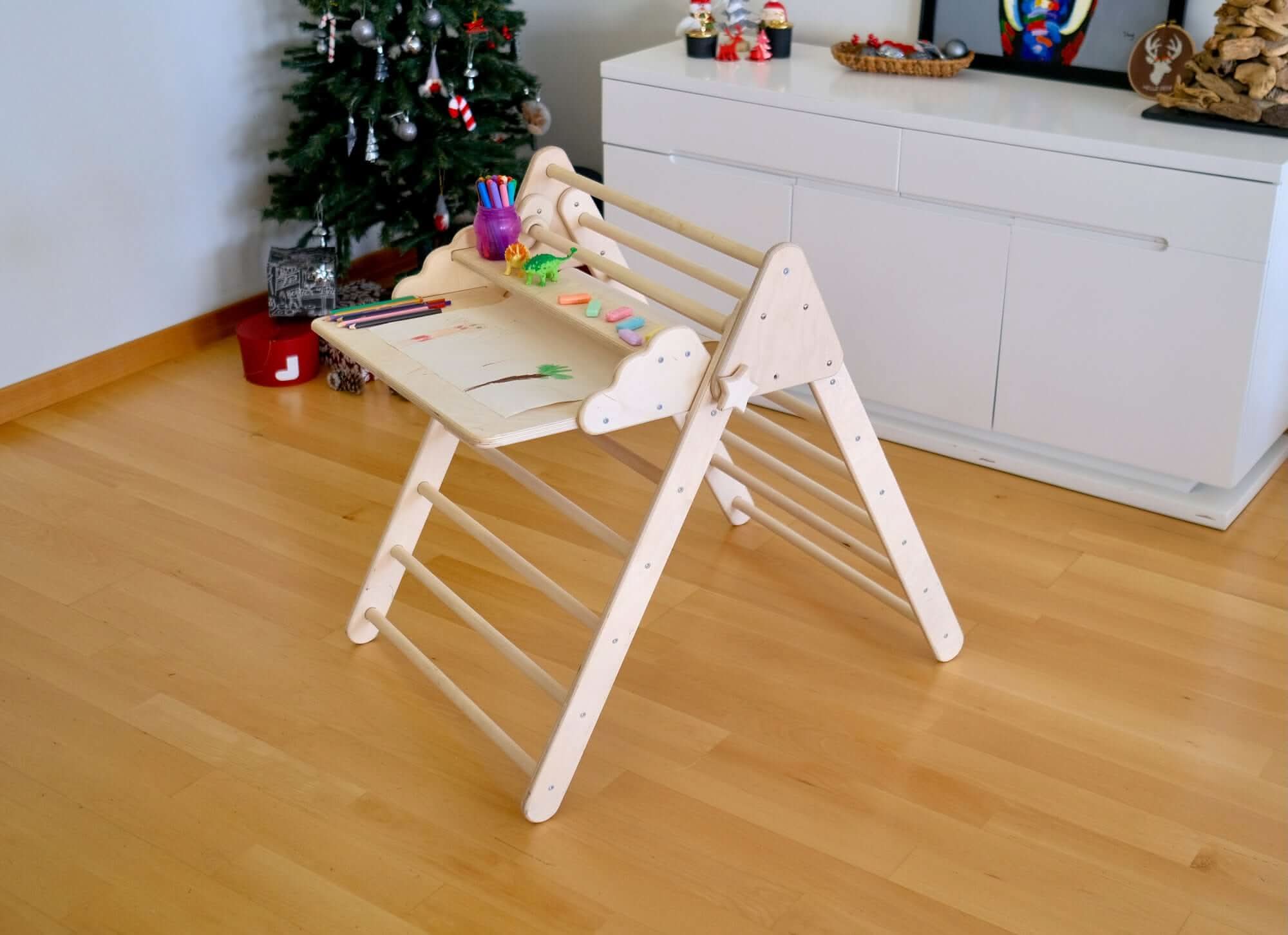 Conjunto Dobrável Montessori com Mesa e Cadeira Portátil