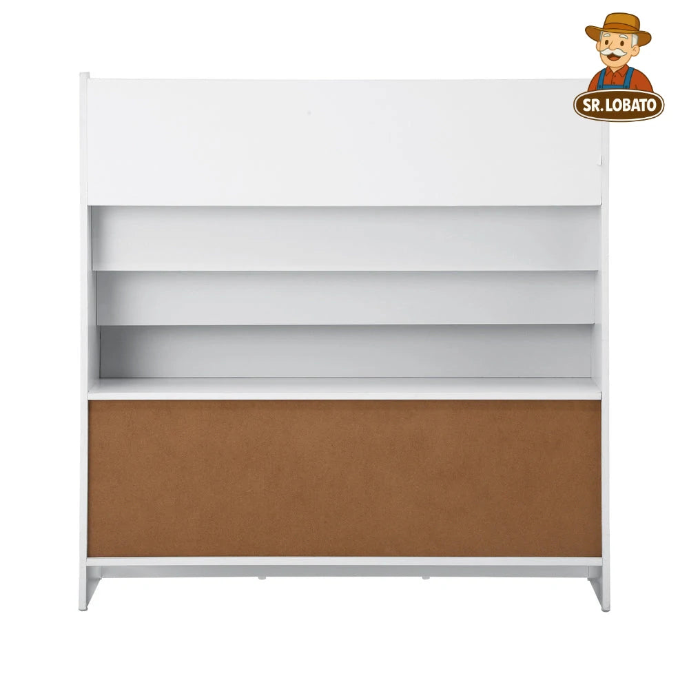 Estante e Organizador Infantil com Caixas de Brinquedos e Livros