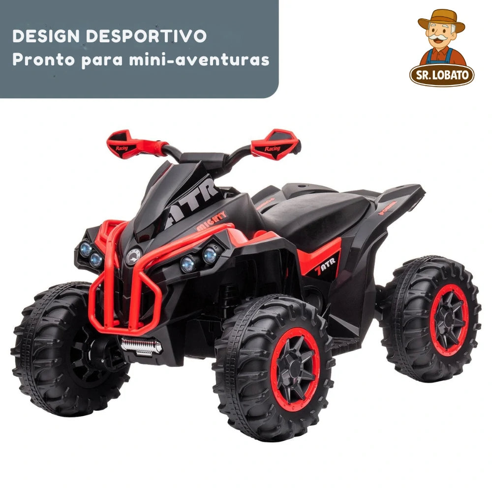 Moto Elétrica Infantil 12V Tipo ATV – Vermelho