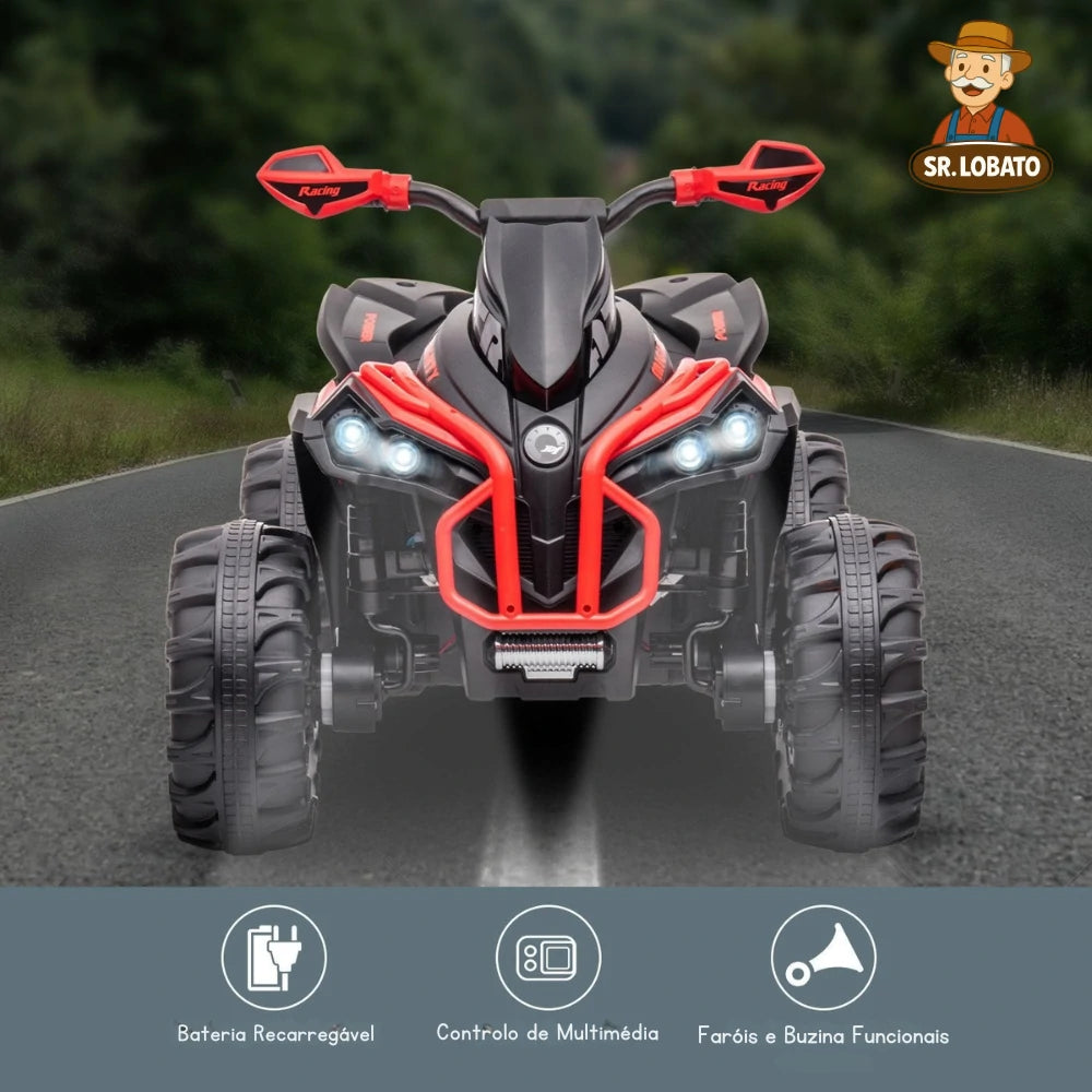 Moto Elétrica Infantil 12V Tipo ATV – Vermelho