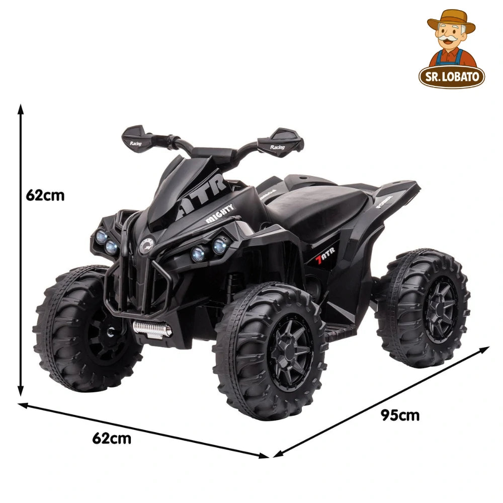Moto Elétrica Infantil 12V Tipo ATV – Preto