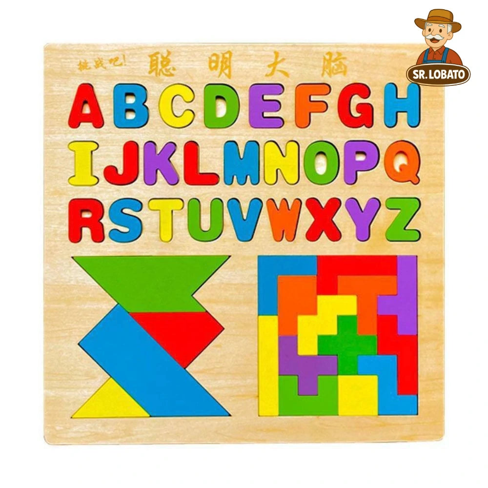 Puzzle Tetris em Madeira Educativo para Crianças