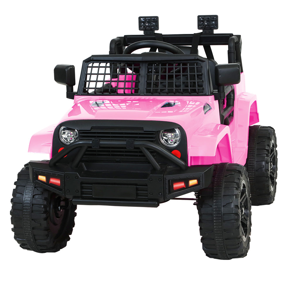 NNEDSZ Carro elétrico infantil 12V Brinquedos Jeep Bateria Controle remoto Rosa