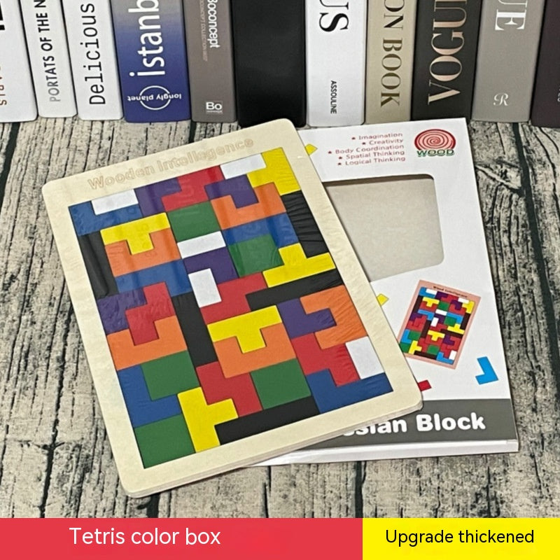 Puzzle Tetris em Madeira Educativo para Crianças