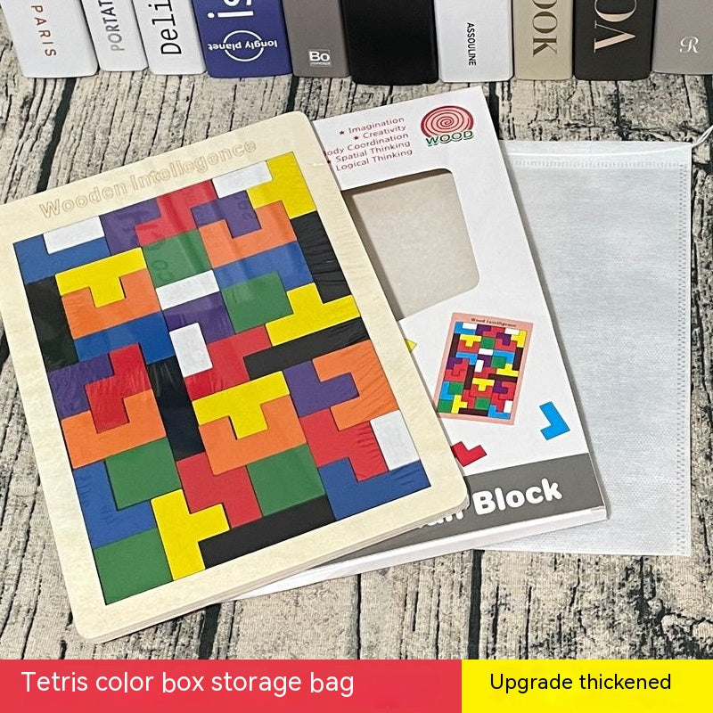 Puzzle Tetris em Madeira Educativo para Crianças