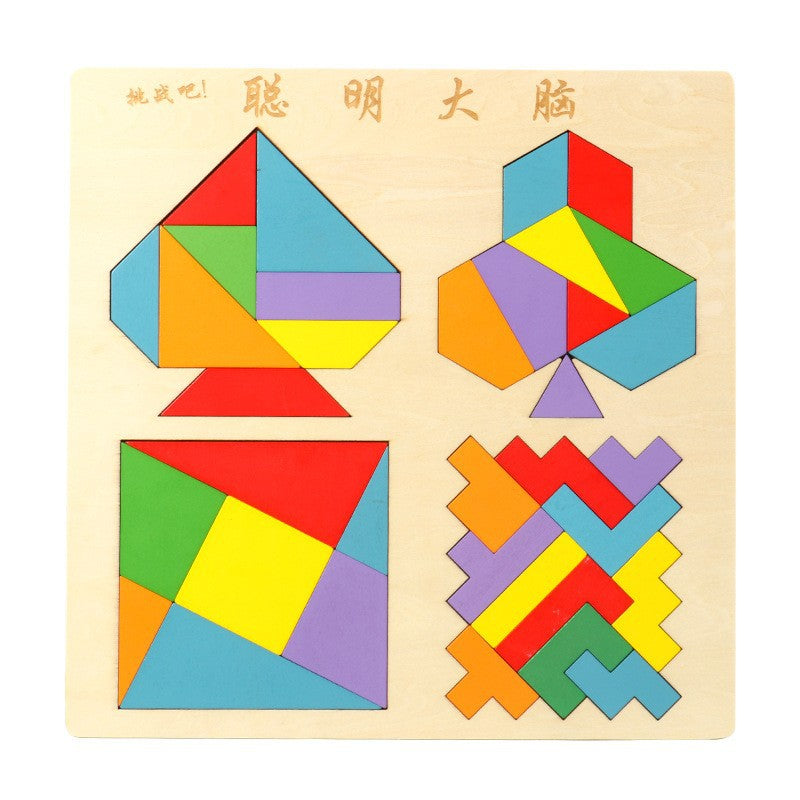 Puzzle Tetris em Madeira Educativo para Crianças